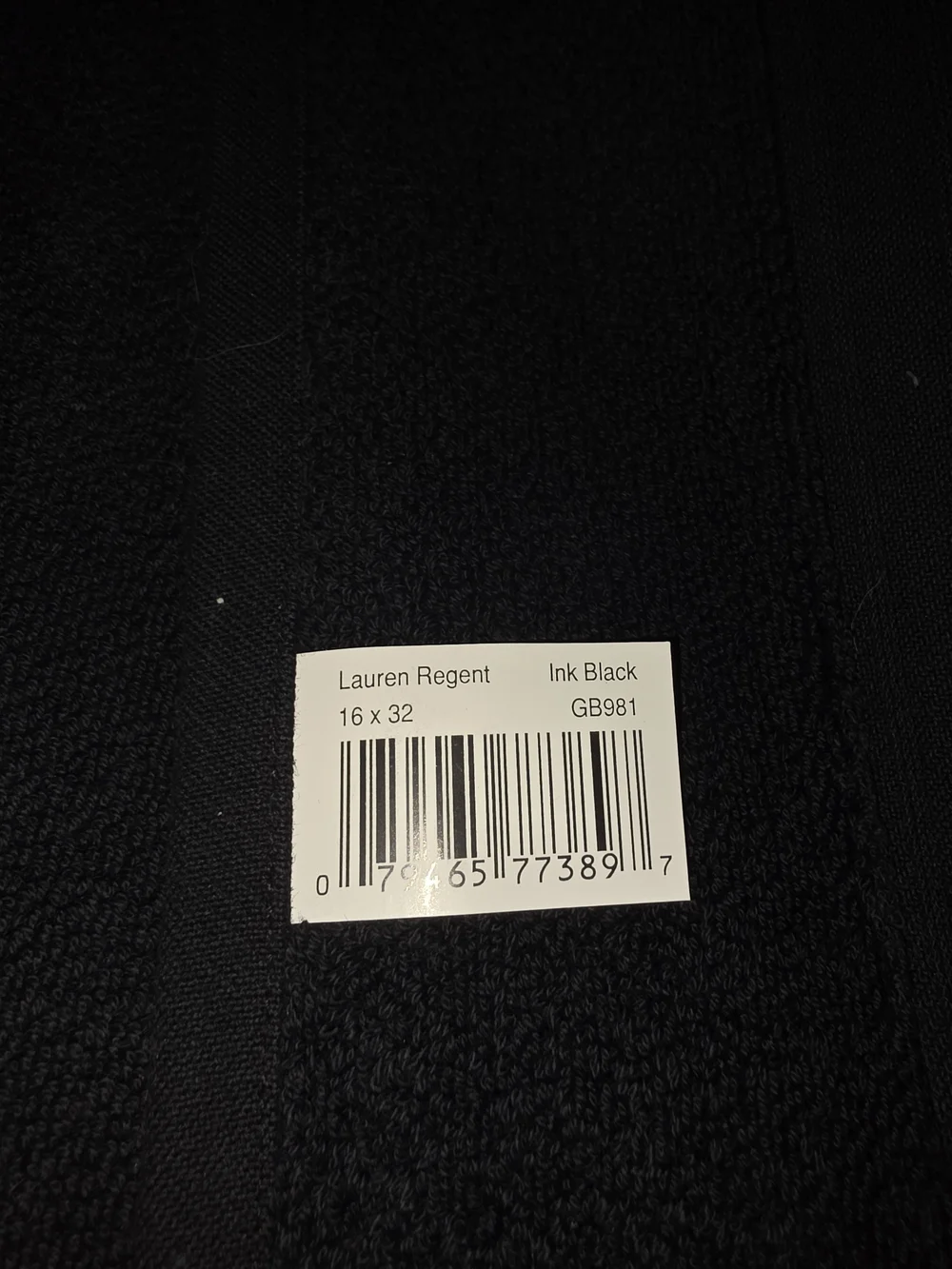 Regent Ralph Lauren Black Plush Hand Towels - Set of Four